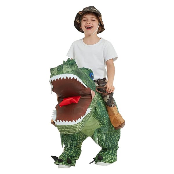 Inflatable Costume Dinosaur Riding T Rex