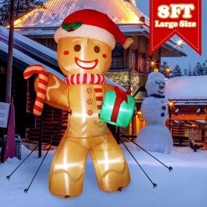 Christmas Gingerbread Man Inflatable Decoration