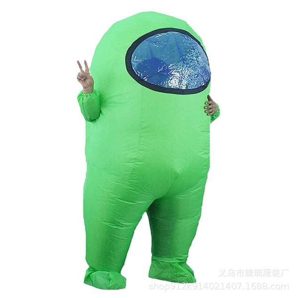 Amon Us Inflatable Costume for Adult Funny Halloween Spacesuit Costume Astronaut Figures for Adult Game Fans