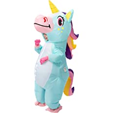 Spooktacular Creations Inflatable Costume Unicorn Full Body Unicorn Air Blow-up Deluxe Halloween Costume
