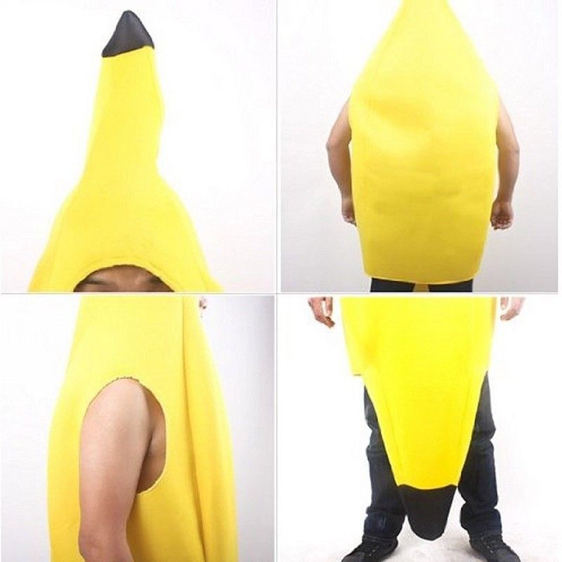 Adult Unisex Funny Banana Suit Yellow Costume