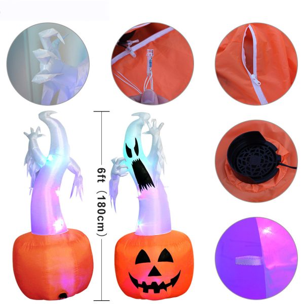Pumpkin Ghost Inflatable Decoration