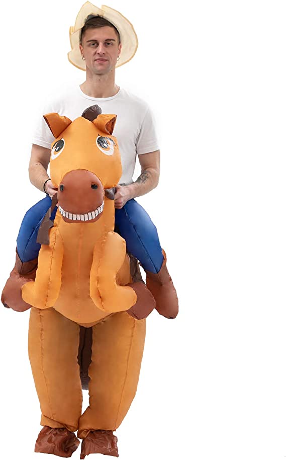 IRETG Inflatable Costume for Adults Halloween Funny Blow Up Animal Costume3