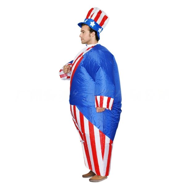 Uncle Sam Independence Day Inflatable Costume - Patriotic Party Celebration, Fourth of July Parade