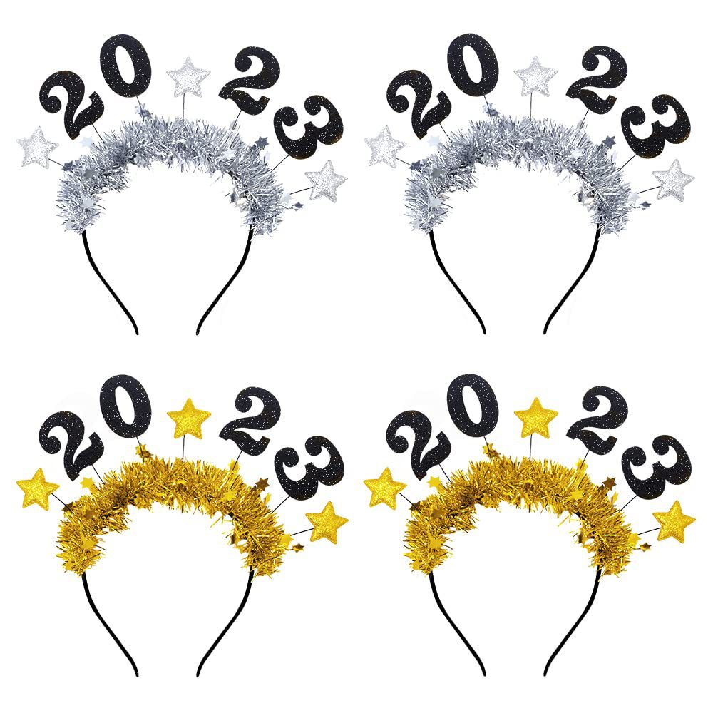 2 PCS 2023 Happy New Year Star Headband