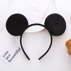 2 Pack Party Solid Black Mouse Ears Headband