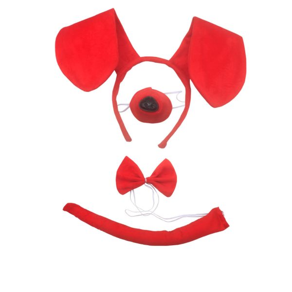 Halloween Puppy Dog Headband Bow Tie Tail Accessories Set
