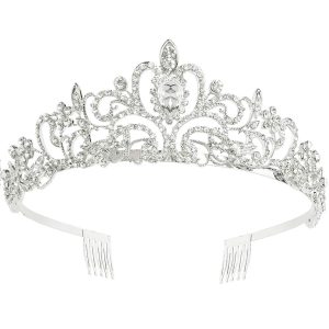Crystal Queen Crowns and Tiaras with Comb Headband
