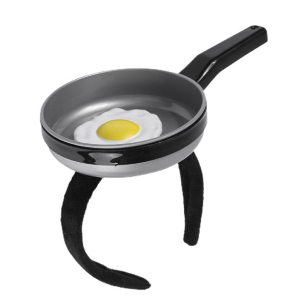 Cute Funny Grey Pan with Egg Headband