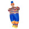 Halloween Striped Clown Inflatable Costume - Funny Party Performance Outfit - Cosplay Set