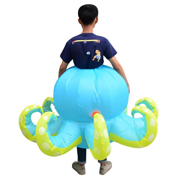 Blue Octopus Inflatable Costume for Halloween - Adult Funny Party Performance Outfit & Unique Attire