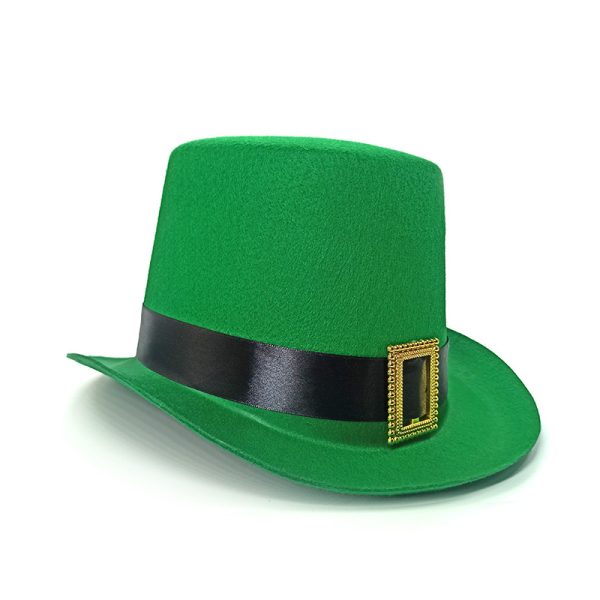 Green Vel-Felt Derby Party Hat