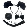 Halloween Puppy Dog Headband Bow Tie Tail Accessories Set