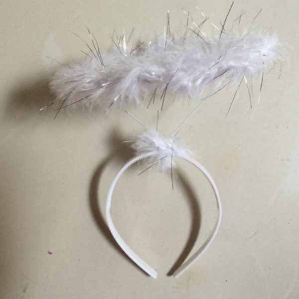 White Halo Feather Angel Headband