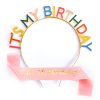 Happy Birthday Crown Rainbow 'It's My Birthday' Alloy Headband