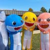 Adult Inflatable Shark Costume - Full Body Blow-Up Party Costume for Halloween Cosplay