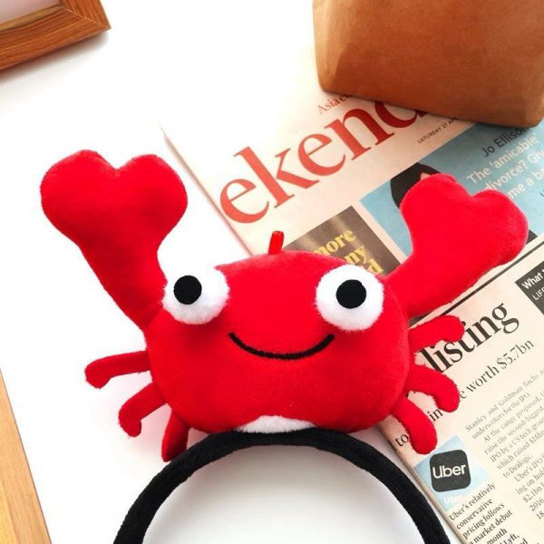 6pcs Red Crab Lobster Headbands