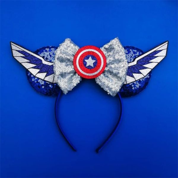 Superhero Glitter Mouse Ears Headband