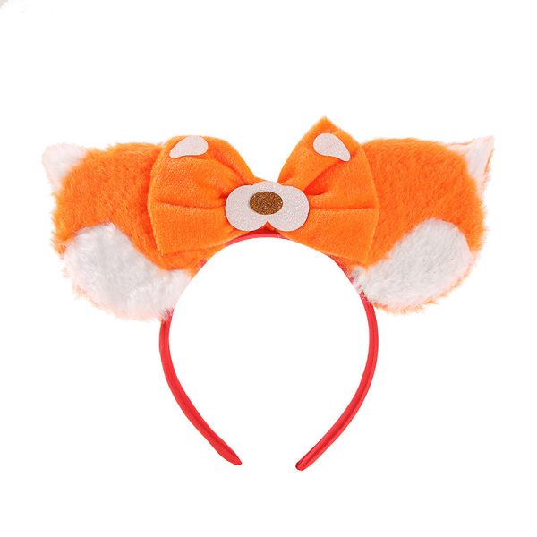 Orange Plush Fox Ears Headband