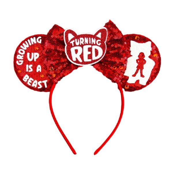 Red Cartoon Mouse Ears Headband