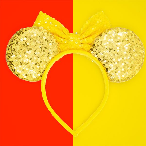 Beauty Beast Gold Minnie Ears Headband