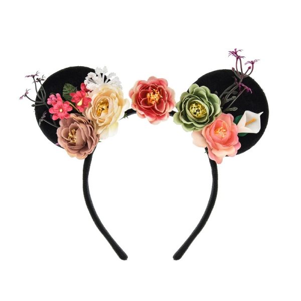 A Miaow Animal Flower Black Mouse Ears Headband