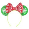 Christmas Snowflake Mouse Ears Bow Headbands