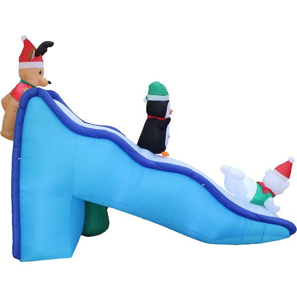 9 Foot Long Christmas Inflatable Penguin Reindeer Polar Bear Christmas Tree