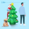 6FT Inflatable Christmas Tree with Santa Claus and Dog