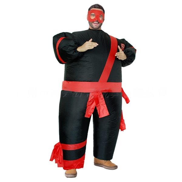 Samurai Sumo Inflatable Costume - Funny Japanese Clown Cosplay for Halloween Party