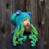 Knitted Pot Belly Octopus Squid Hat