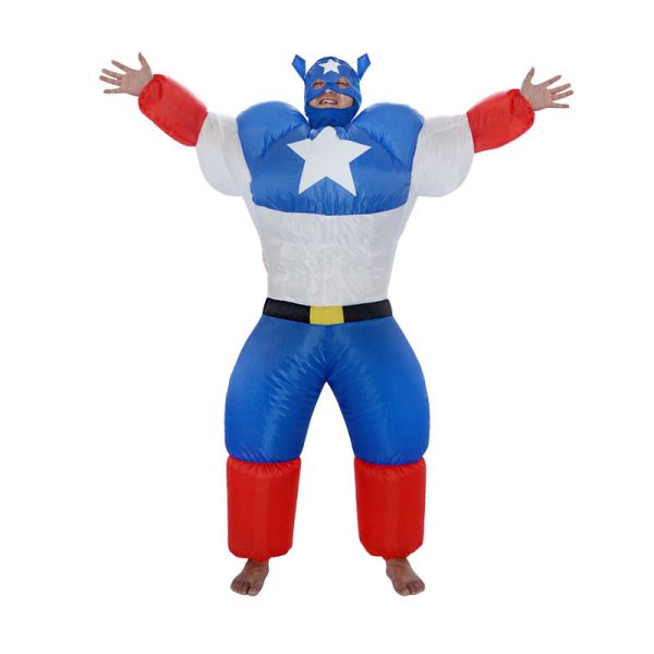 Inflatable Captain America Costume - Adult Cosplay Party Dress-up