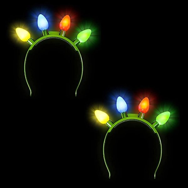 Christmas Light Up Bulb Led Glow Headbands