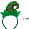 Christmas Led Sequin Fluffy Santa Elf Hat Headband
