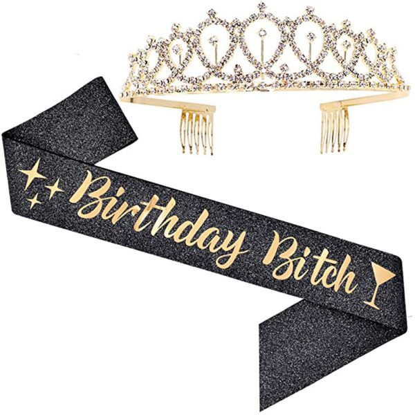 Birthday Crowns Rhinestone Tiara Queen Headband