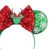 Christmas Mouse Ears Bow Headband