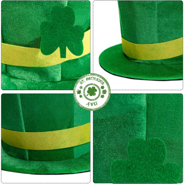 St. Patricks Party Shamrock Velvet Leprechaun Hat