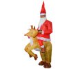 Halloween Christmas Inflatable Costume - Santa Claus & Reindeer Funny Party Outfit for Holiday Celebrations & Performances
