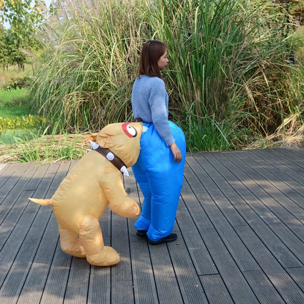 Hilarious Dog Butt Bite Inflatable Costume - Cute Cartoon Dress-Up Pants