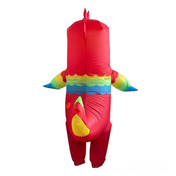 Red Cartoon Parrot Inflatable Costume - Perfect for Advertising, Performances, Parties