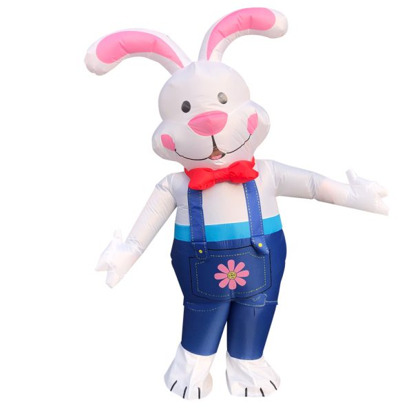Deluxe Bunny Inflatable Costume - Halloween and Easter Party Outfit, Adult Size