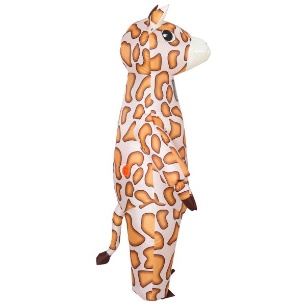 Funny Giraffe Inflatable Costume - Long Neck Cartoon Outfit for Halloween Dress-Up