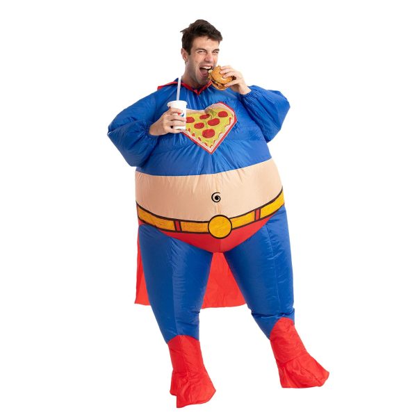 Superman Inflatable Costume - Halloween Party Prop - Fun and Heroic Cosplay Outfit