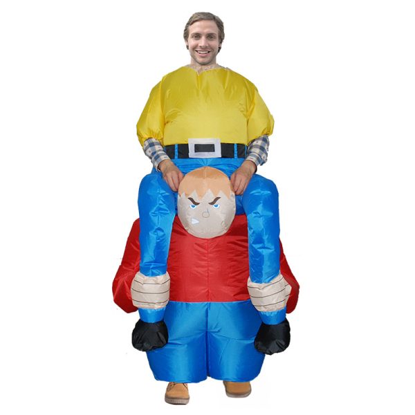 Fun Inflatable Riding Dwarf Costume - Halloween Cosplay Outfit for Funny and Unique Dress-up