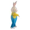 Bunny with Suspenders Inflatable Costume - Easter Party Stage Performance Prop - Cute Cartoon Rabbit Suit