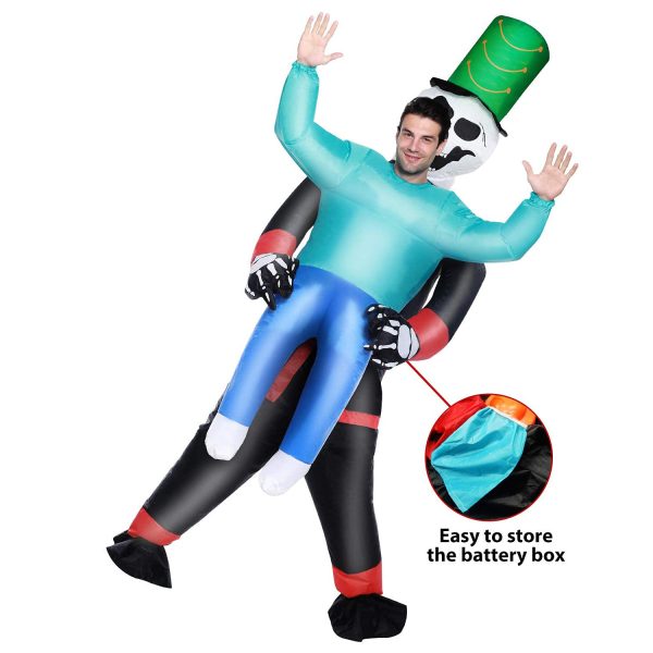 Halloween Ghost Hugger Inflatable Costume - Spooky and Playful Party Prop Outfit for Ghostly Embrace