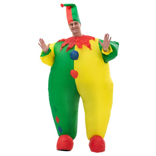 Inflatable Clown Fat Suit - Adult Cartoon Costume for Halloween, Sumo Wrestling, & More