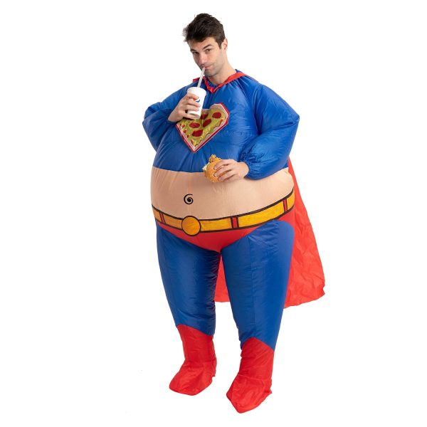 Superman Inflatable Costume - Halloween Party Prop - Fun and Heroic Cosplay Outfit
