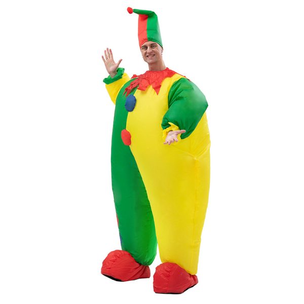 Inflatable Clown Fat Suit - Adult Cartoon Costume for Halloween, Sumo Wrestling, & More