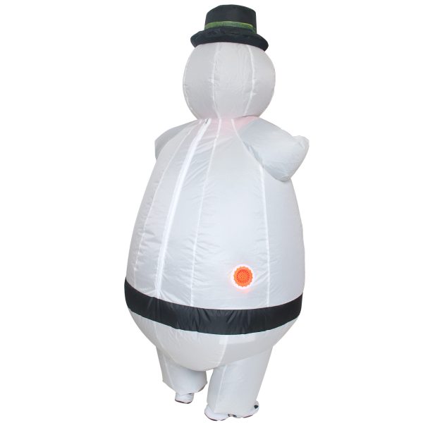 Funny Gentleman Snowman Inflatable Costume - Men's Halloween Party Outfit